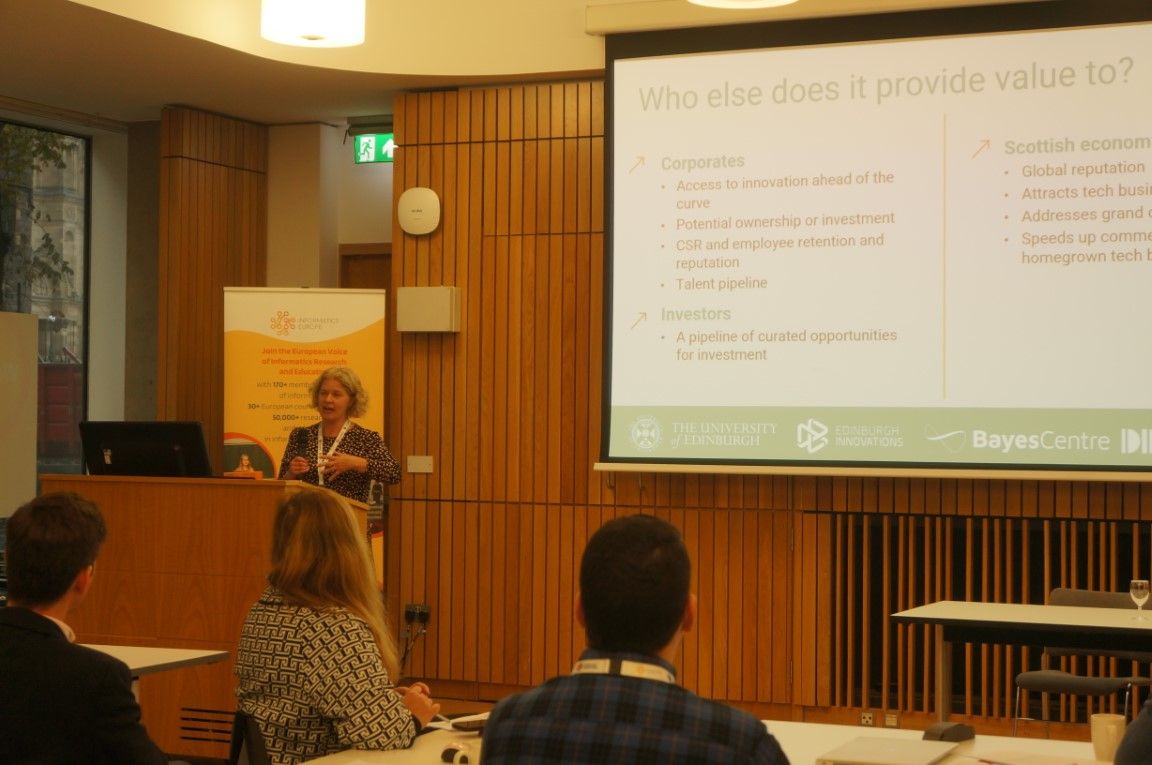 Katy Guthrie (Edinburgh Innovations) at Academia-Industry Session