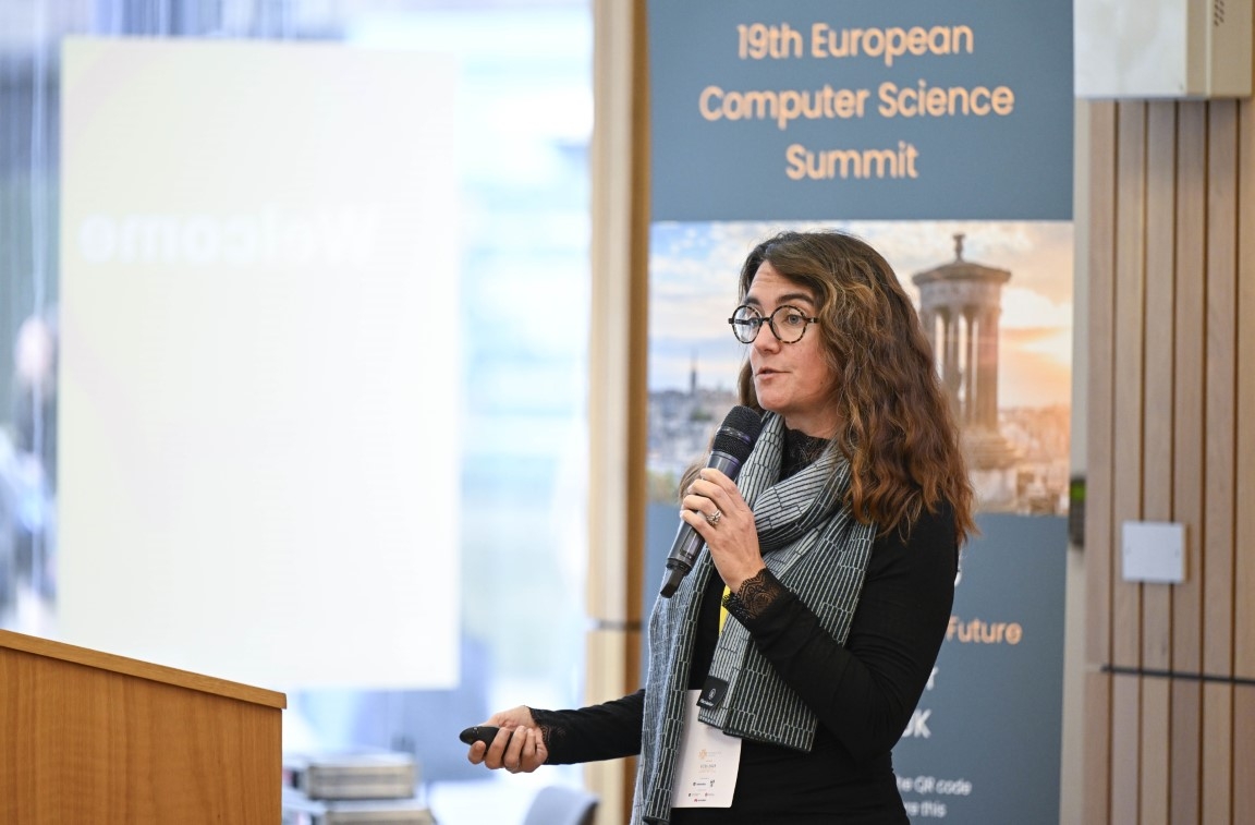 Prof. Pernille Bjørn (University of Copenhagen) presenting at MIEA 2023 Award Ceremony