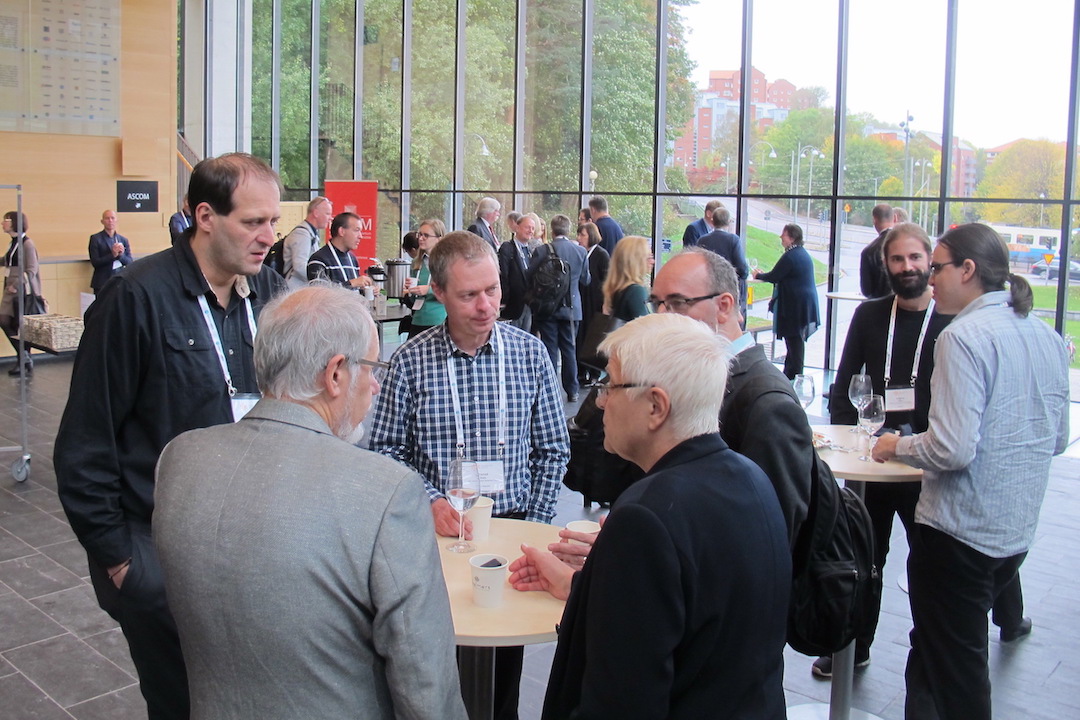 Small talks and networking at coffee breaks