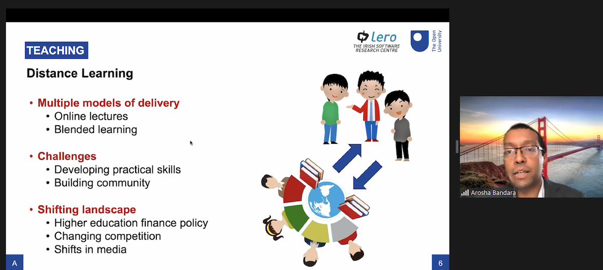 Arosha Bandara talks about pecularities of distance learning