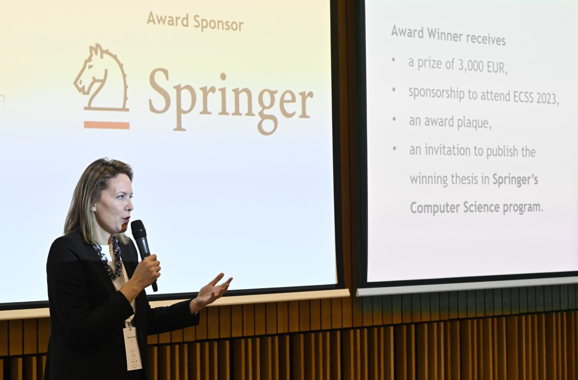 Welmoed Spahr, Best Dissertation Award Sponsor Representative at Awards Session