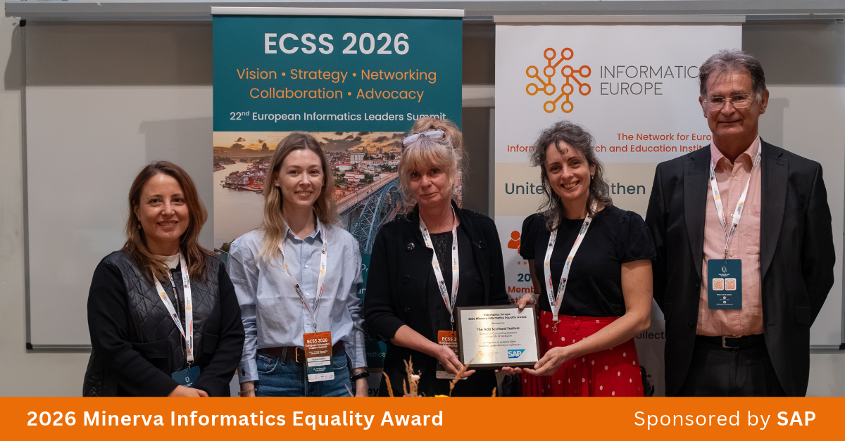 Ada Scotland Festival Wins IE’s 2026 Minerva Informatics Equality Award