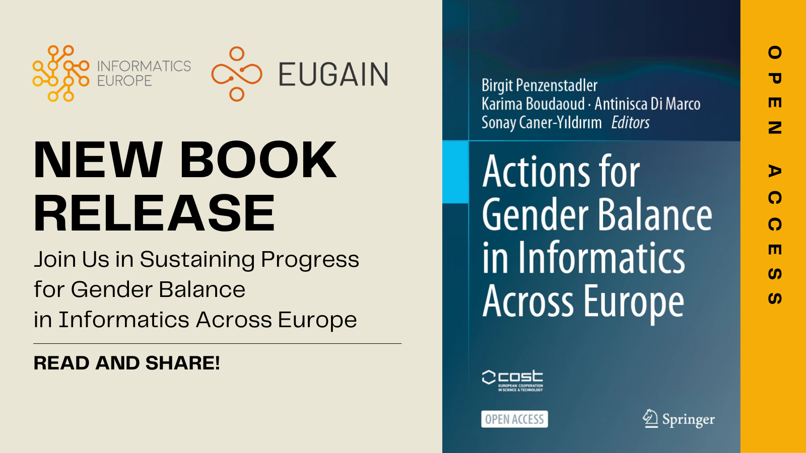 New Open Access Book on Gender Balance in Informatics