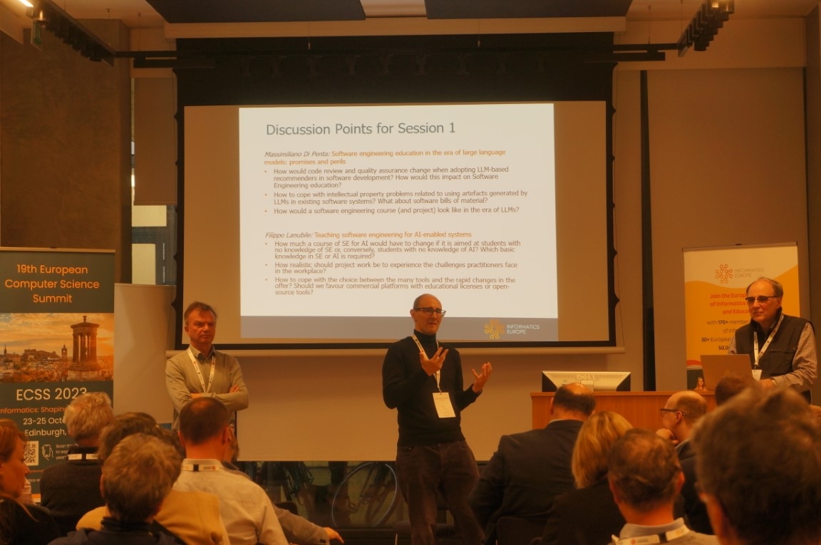 Discussion Session of "AI and the practice of teaching Software Engineering"