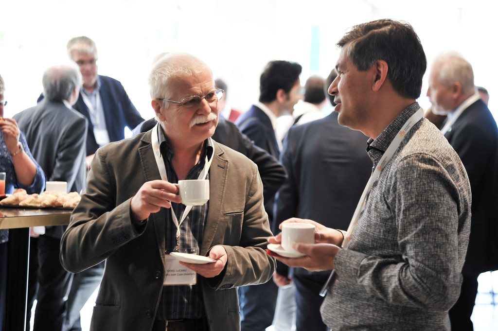 Small talks and networking at coffee breaks