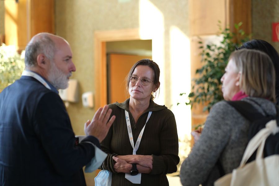 Discussions at coffee breaks